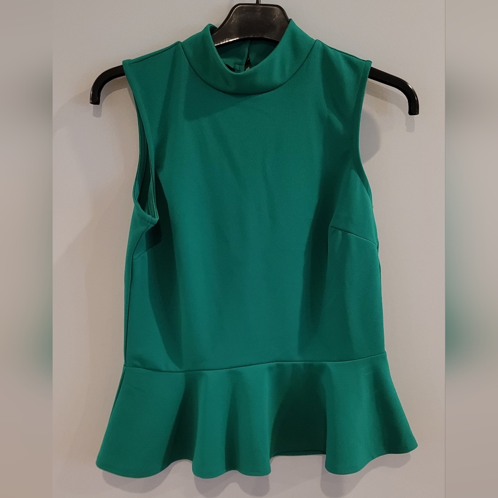 Banana Repinlic Jade Green Peplum Top, XS